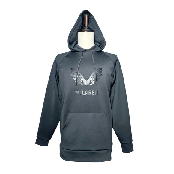 McLaren | Men | F1 Black Logo Stretch LS  Performance Hoodie | Sz Small - Picture 2 of 14